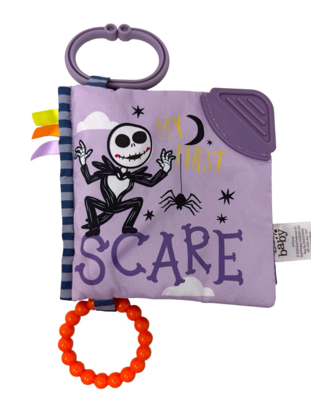 Disney Baby Nightmare before Christmas cloth crinkle sensory baby book EUC
